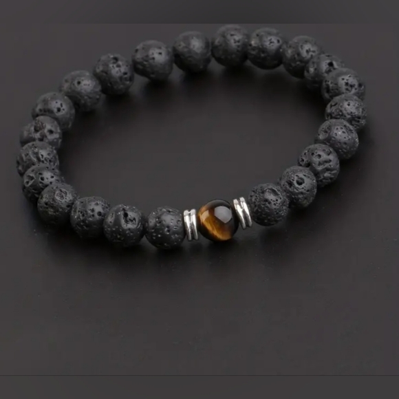 Natural land stone beaded bracelet - Picture 4 of 4